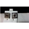 Image 1 : Sterling Silver and Genuine Garnet Cufflinks
