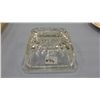 Image 1 : Small Pressed Glass Covered Butter Dish
