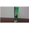 Image 2 : Green and Clear Heavy Art Glass Vase