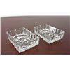 Image 1 : 2 Small Pinwheel Crystal Ashtrays