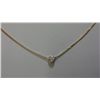 Image 2 : 14kt Gold Necklace and Pendant With Genuine 0.22ct Solitaire Diamond (Insurance Replacement Value $1