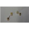 Image 3 : 10kt Gold Ball and Genuine Pearl 2 in 1 Reversible Earrings