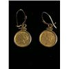 Image 1 : 1 Dollar Gold Coin Earrings