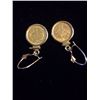 Image 4 : 1 Dollar Gold Coin Earrings