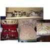 Image 1 : China, Flatware, and Linens Lot