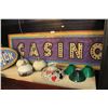 Image 2 : HANGING TABLE LIGHTS, CASINO SIGN & PROPS