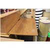 Image 2 : OAK 7 DRAWER LOCKING ROLL TOP DESK WITH OAK DESK CHAIR & OAK TABLE