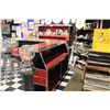 Image 2 : 50'S STYLE DINER SET INCLUDING: 2 MOBILE BAR COUNTERS, 2 MOBILE BACK SHELVES CORNER SHELF & FLOOR
