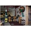 Image 1 : BAR SIGNS, PUB TABLES, BAR DISPLAYS, WINE RACK AND CONTENTS OF CORNER