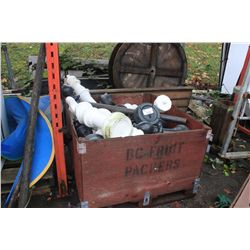 CRATE OF LARGE PLASTIC CHESS PIECES