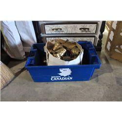 BIN OF ASSORTED GOLD MOROCCAN STYLE LANTERNS