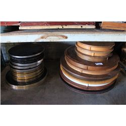LARGE LOT OF ROUND TABLE TOPS
