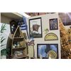 Image 2 : MOBILE TEAK BAR, WOODEN SHIPS WHEEL, ROW BOAT SHELF & ASSORTED NAUTICAL PICTURES & ITEMS