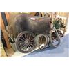 Image 1 : HORSES POSTERIOR WITH YOLKS, SNOWSHOES & WAGON WHEEL