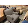 Image 2 : MICROFIBER COUCH WITH MATCHING CHAIR AND 3 MISC. CHAIRS