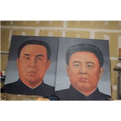 2 LARGE KOREAN LEADERS PICTURES