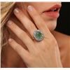 Image 2 : 14KT White Gold 4.68ct Emerald and Diamond Ring