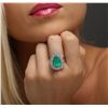 Image 2 : 14KT Two-Tone Gold 2.36ct Emerald and Diamond Ring