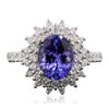 Image 3 : 14KT White and Yellow Gold 2.83ct Tanzanite and Diamond Ring