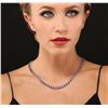 Image 2 : 14KT White Gold 34.63ctw Tanzanite and Diamond Necklace
