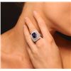 Image 2 : 14KT Yellow and White Gold 8.13ct Tanzanite and Diamond Ring