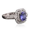 Image 2 : 14KT White Gold 1.61ct Tanzanite and Diamond Ring