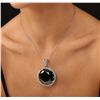 Image 2 : 14KT White Gold 101.06ct Black and White Diamond Pendant With Chain