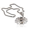 Image 8 : 14KT Two-Tone Gold 0.94ctw Diamond Pendant With Chain