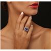 Image 1 : 14KT Two-Tone Gold 5.84ct Tanzanite and Diamond Ring