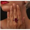 Image 1 : 14KT Rose Gold 12.88ct Ruby and Diamond Ring