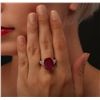 Image 2 : 14KT Rose Gold 12.88ct Ruby and Diamond Ring