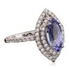 Image 2 : 14KT White Gold 1.88ct Tanzanite and Diamond Ring