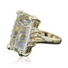 Image 2 : 14KT Yellow Gold 11.26ct Aquamarine and Diamond Ring