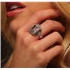Image 2 : 14KT White Gold 2.84ct Morganite and Diamond Ring