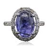Image 1 : 14KT White Gold 7.09ct Tanzanite and Diamond Ring