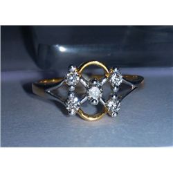 2.19g Ring made of 18kt Gold , 0.25 Ct Diamond