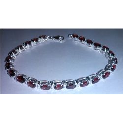 12.380g Bracelet of Garnet Sterling 925 Silver