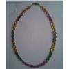Image 2 : 117.85 Ctw Necklace of Ruby, Citrine, Yellow Sapphire And Rose Quartz(Size 16 Inches)