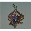 Image 1 : 6.440g Pendant of Amethyst,Citrine And Garnet in 92.5 Silver