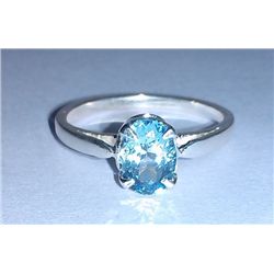 2.210g Ring of Blue Topaz Sterling 925 Silver