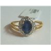 2.800g Ring Made in 18kt 2.582g Gold, 0.15 Ctw Diamond, 0.94 Ctw Sapphire
