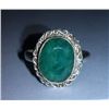 Image 1 : 2.980g Ring of Emerald and CZ Sterling 925 Silver