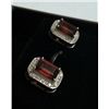 Image 2 : 3.530g Earring of Garnet and CZ Sterling 925 Silver