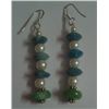 Image 1 : 7.240g Earring of Semi-Precious Gemstone Sterling 925 Silver