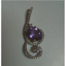 2.00g Pendant of Amethyst in 92.5 Silver