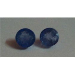 Natural African Tanzanite Pair of 4.00 Ctw Round Cut Stones