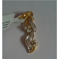 1.970g Pendant Made in 18kt 1.924g Gold, 0.23 Ctw Diamond