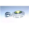 Image 2 : 2.200g Pendant of Peridot and CZ Sterling 925 Silver
