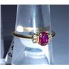Image 3 : 2.34g Ring made of 18kt Gold , 0.08 Ct Diamond and 0.48 Ct Ruby
