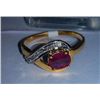 Image 1 : 2.55g Ring made of 14kt Gold , 0.09 Ct Diamond and 0.72 Ct Ruby